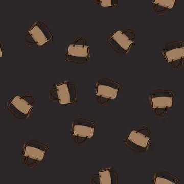 Seamless pattern modern laptop bag cartoon vector 库存插图