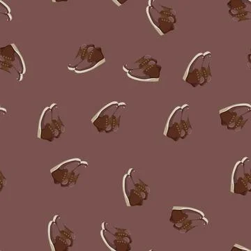 Seamless pattern modern man shoes cartoon vector Stock Illustration