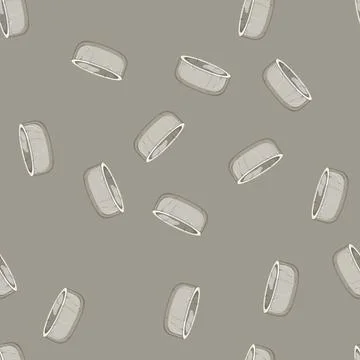 Seamless pattern modern marble bowl cartoon vector Stock Illustration