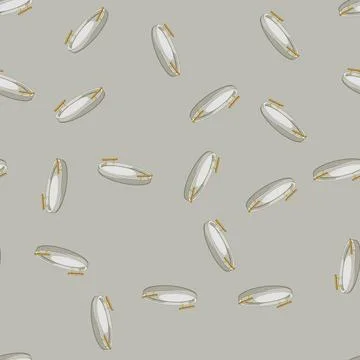 Seamless pattern modern marble tray cartoon vector Illustrazione stock
