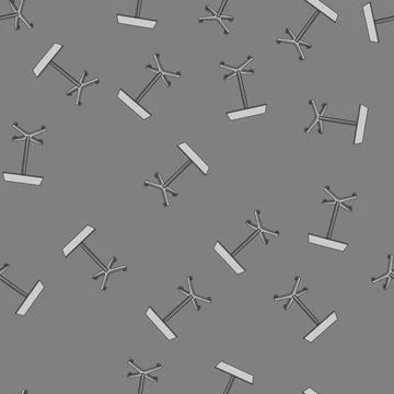 Seamless pattern modern metal table cartoon vector Stock Illustration