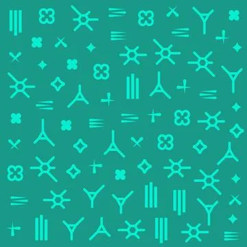 Seamless pattern of modern minimalistic abstract shapes design elements. Minimal Illustrazione stock