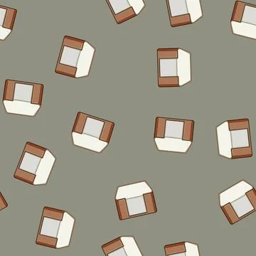 Seamless pattern modern napkin holder cartoon vector Stock Illustration