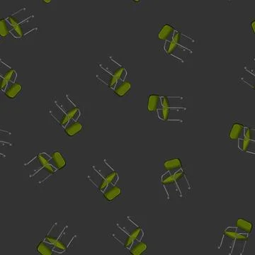 Seamless pattern modern office chair cartoon vector Stock Illustration