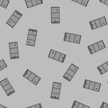 Seamless pattern Modern package delivery locker offering secure access Illustrazione stock