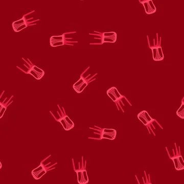 Seamless pattern modern plastic chair cartoon vector Stock Illustration