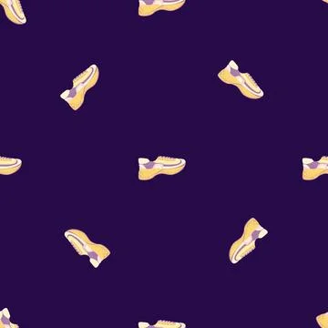 Seamless pattern with modern sneakers. Background with shoes for active lifes Stock Illustration