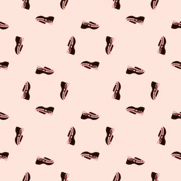 Seamless pattern with modern sneakers. Background with shoes for active lifes Stock Illustration