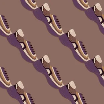 Seamless pattern with modern sneakers. Background with shoes for active lifes Stock Illustration