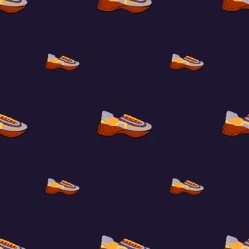 Seamless pattern with modern sneakers. Background with shoes for active lifes Stock Illustration