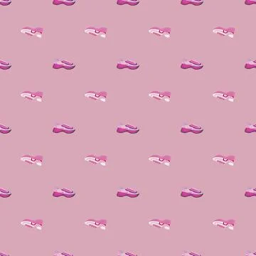 Seamless pattern with modern sneakers. Background with shoes for active lifes Stock Illustration