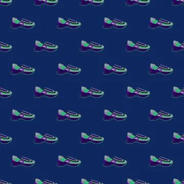 Seamless pattern with modern sneakers. Background with shoes for active lifes Stock Illustration