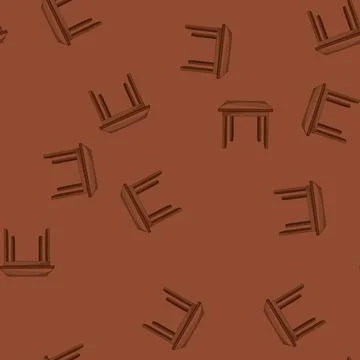 Seamless pattern modern table dining cartoon vector Illustrazione stock