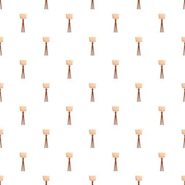 Seamless pattern with modern tripod floor lamp Stock Illustration