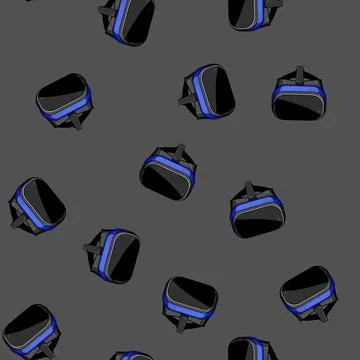 Seamless pattern modern vr glasses cartoon vector 스톡 일러스트