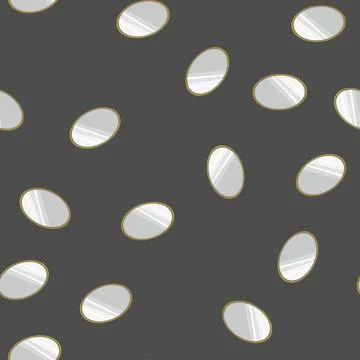 Seamless pattern modern wall mirror cartoon vector イラスト素材