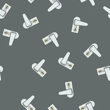 Seamless pattern Modern window lock mechanism providing home security solutio Illustration