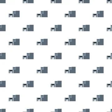 Seamless pattern with modular multi story building units Illustrazione stock