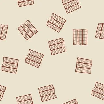 Seamless pattern modular room divider cartoon vector Stock Illustration