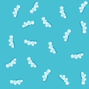 Seamless pattern moisture shampoo foam cartoon vector Stock Illustration