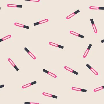 Seamless pattern moisturizing lip gloss cartoon vector 스톡 일러스트
