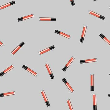 Seamless pattern moisturizing lip gloss cartoon vector 스톡 일러스트
