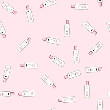 Seamless pattern moisturizing shampoo baby cartoon vector Stock Illustration