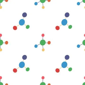 Seamless pattern with molecule Stock Illustration