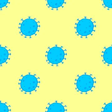 Seamless pattern of molecules, cells of virus, bacteria. Pandemic, epidemic c Illustrazione stock