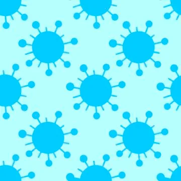 Seamless pattern of molecules, cells of virus, bacteria. Pandemic, epidemic c Illustrazione stock
