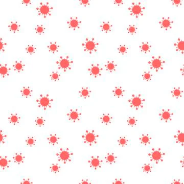 Seamless pattern of molecules, cells of virus, bacteria. Pandemic, epidemic c Stock Illustration