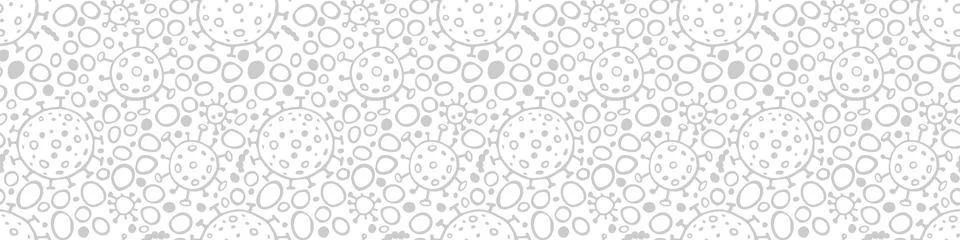 Seamless pattern of molecules, cells of virus, bacteria. Pandemic, epidemic c Illustrazione stock