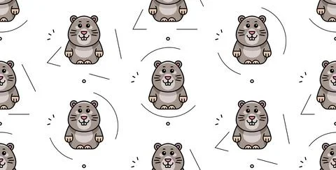 Seamless pattern with moles Stock Illustration