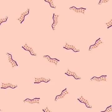 Seamless pattern mollusk octopus tentacle cartoon vector Stock Illustration