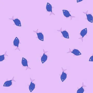 Seamless pattern molly decorative fish cartoon vector Stock Illustration