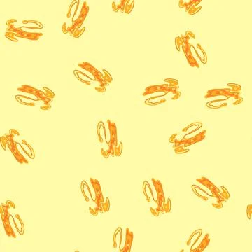 Seamless pattern molten lava puddle cartoon vector Stock Illustration