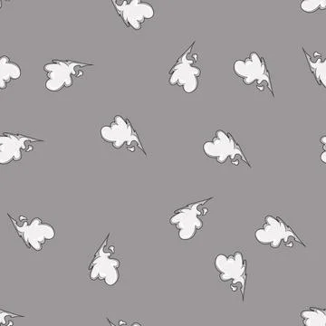 Seamless pattern momentum speed smoke cloud cartoon vector Stock Illustration