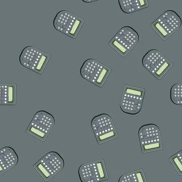 Seamless pattern money calculator device cartoon vector 스톡 일러스트