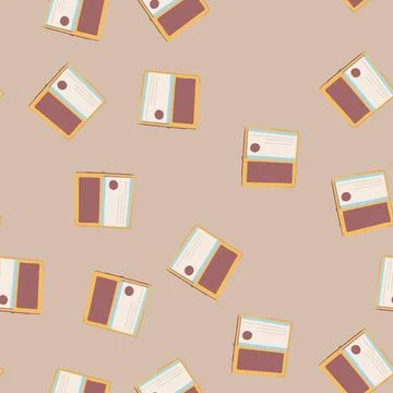 Seamless pattern money checkbook cartoon vector Stock Illustration
