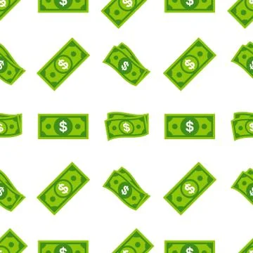 Seamless pattern with money dollar icon. Can use for textile, wallpaper, back Stock Illustration