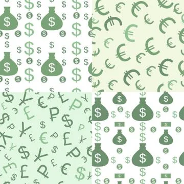 Seamless pattern with money Stock Illustration