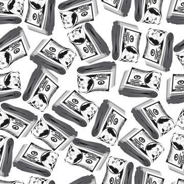 Seamless pattern money Stock Illustration