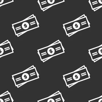 Seamless pattern with money Stock Illustration