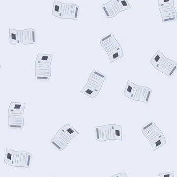 Seamless pattern money receipt cartoon vector 库存插图