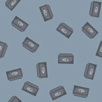 Seamless pattern money safe cartoon vector sign color 스톡 일러스트