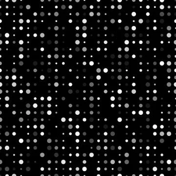 Seamless pattern monochrome chaotic circles. Abstract modern endless background Stock Illustration