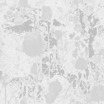 A seamless pattern with monochrome gray paint splatters on background. Stock Illustration