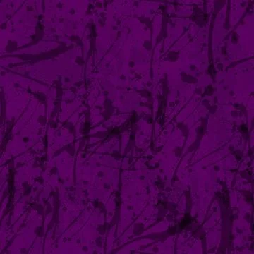 A seamless pattern with monochrome paint splatters on a violet background. Stock Illustration