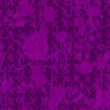 A seamless pattern with monochrome paint splatters on a violet background. Stock Illustration