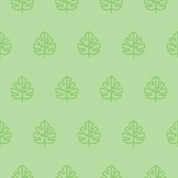 Seamless pattern with monster leaves Stock Illustration